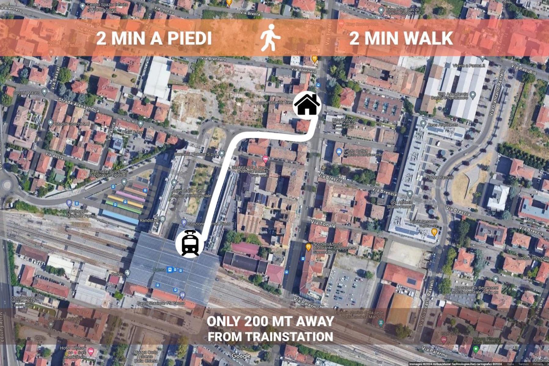 Stazione A 200M - Ampio Appartamento Con Parcheggio Notturno Gratis Parme Extérieur photo